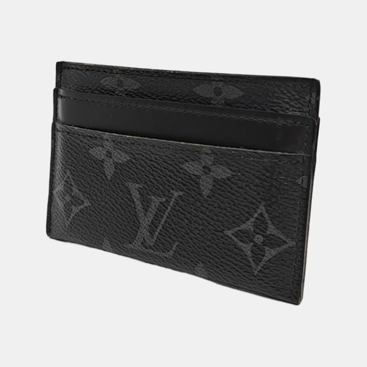 Monogram Coated Canvas Card Holder Black