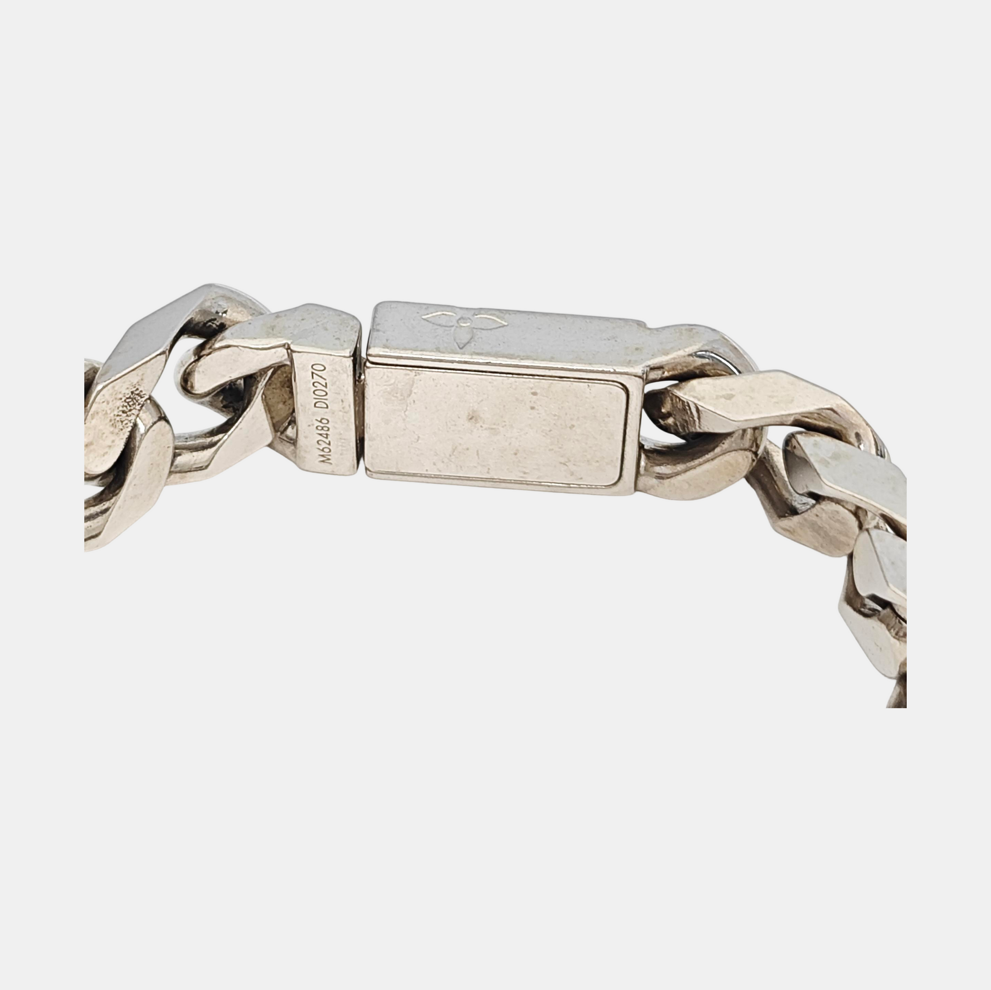 Monogram Metal Silver Bracelet