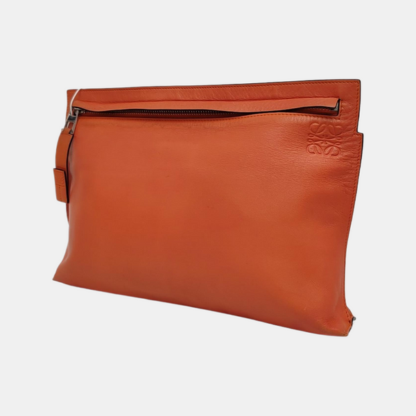 T Pouch Calfskin Orange