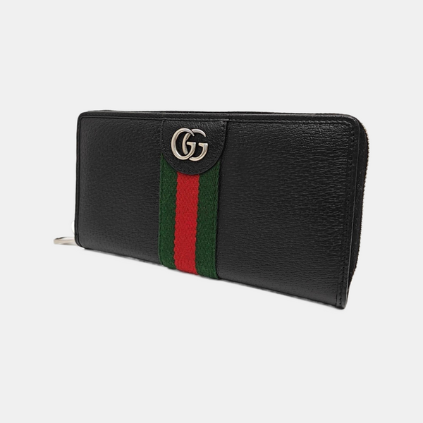 Ophidia Mini Calfskin Black Wallet