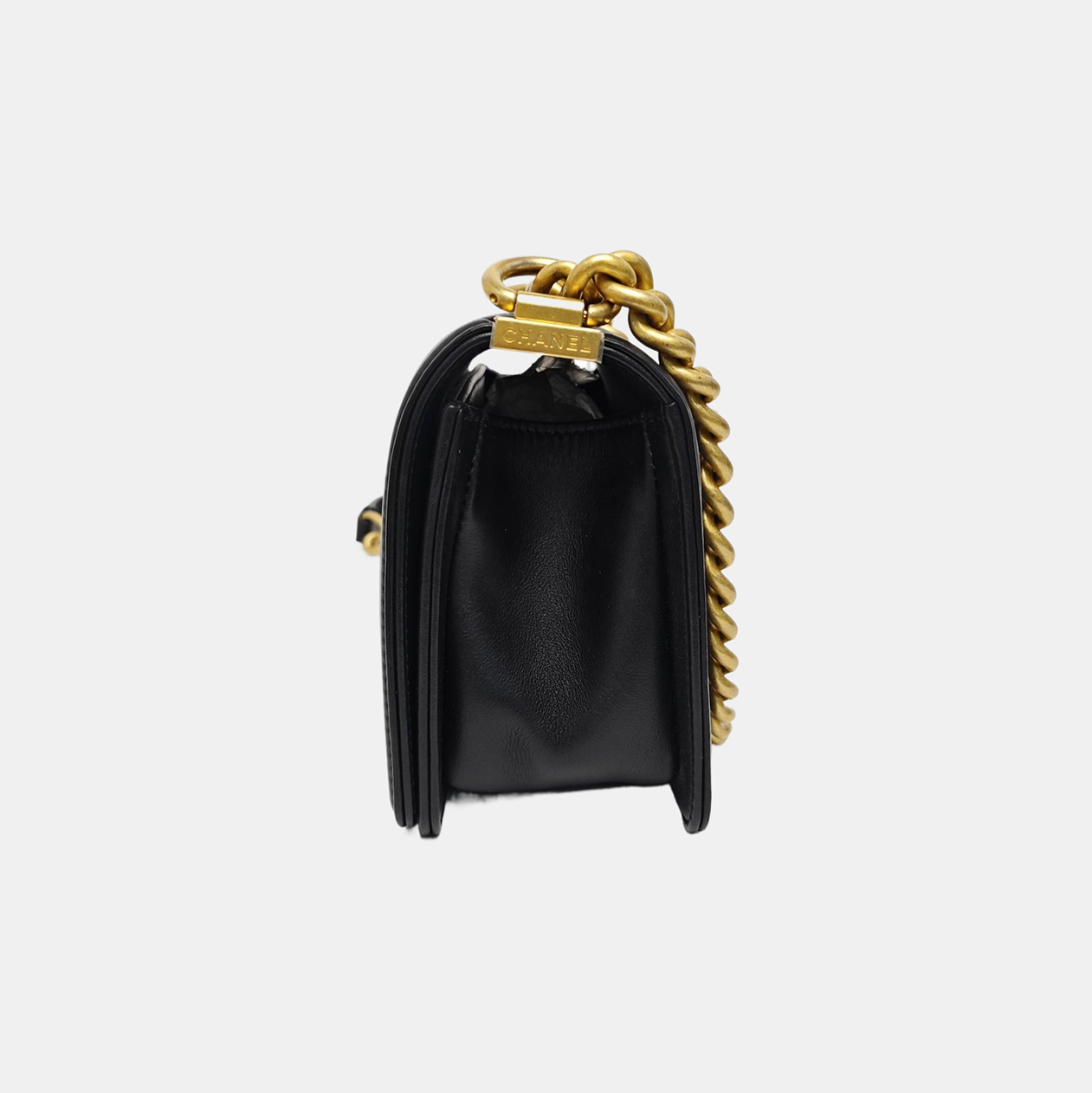 BOY CHANEL Small Quilted Calfskin Black