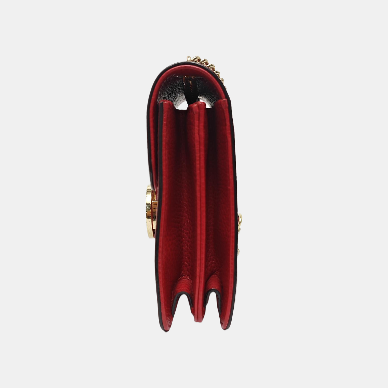 Interlocking G Small Calfskin Red