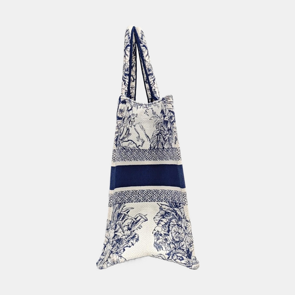 Book Tote Medium Canvas Blue