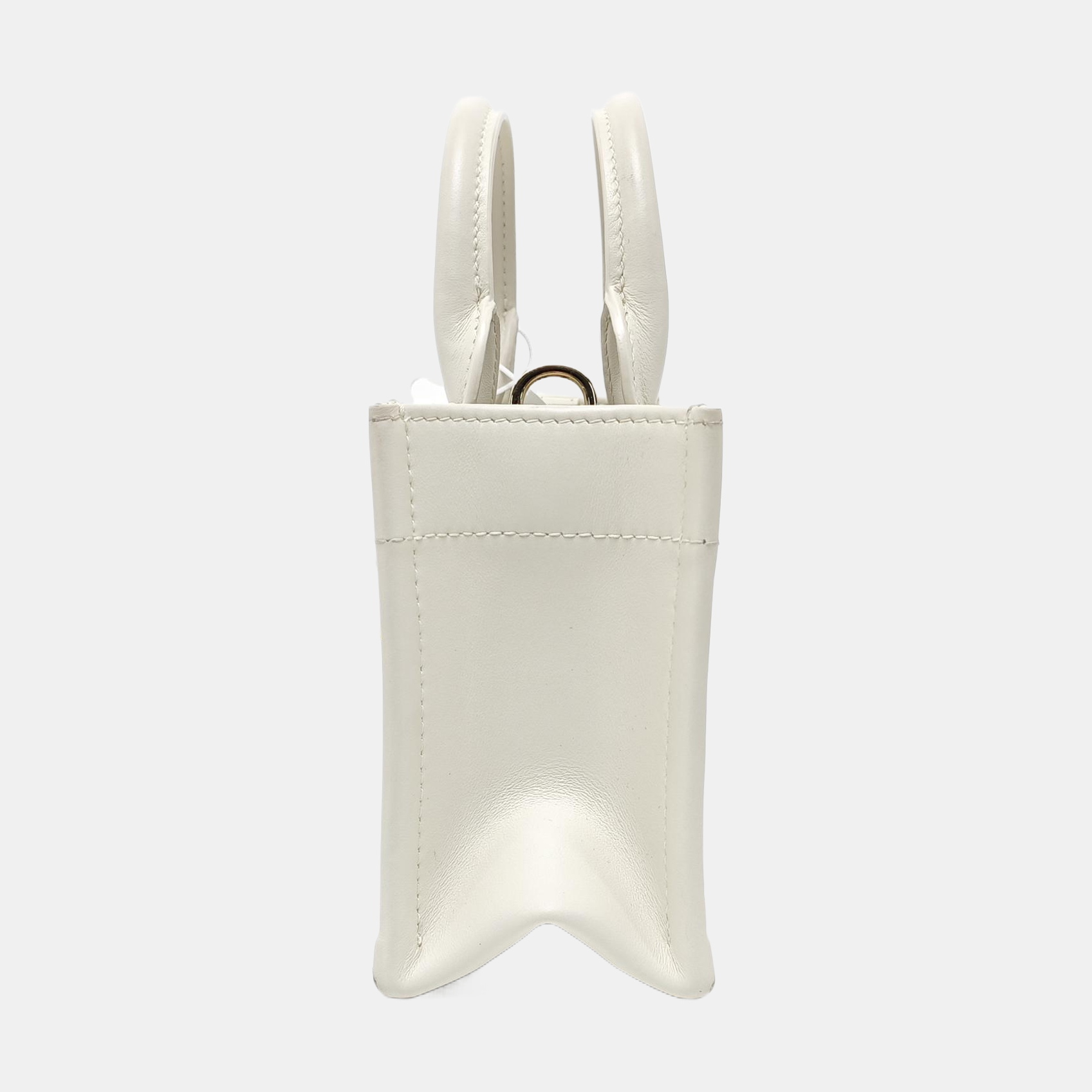 Book Tote Mini Cannage Calfskin White