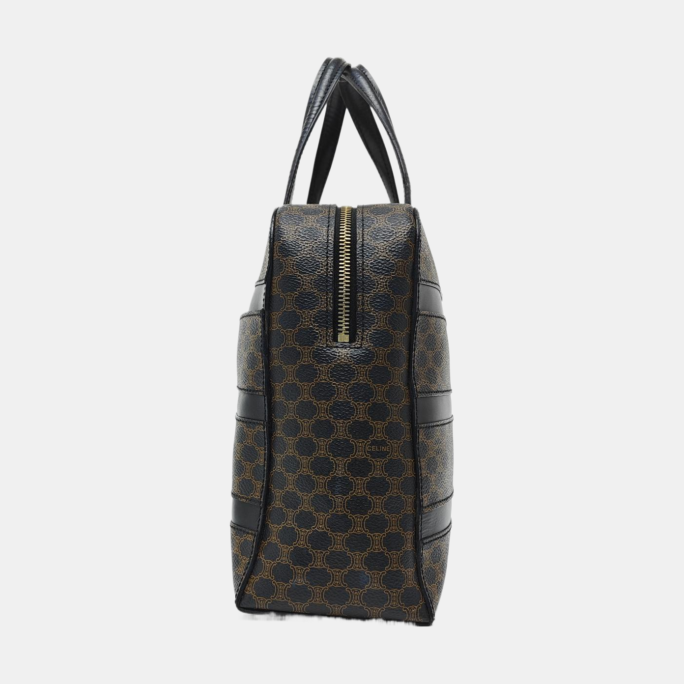 Coated Canvas Tote Bag Black