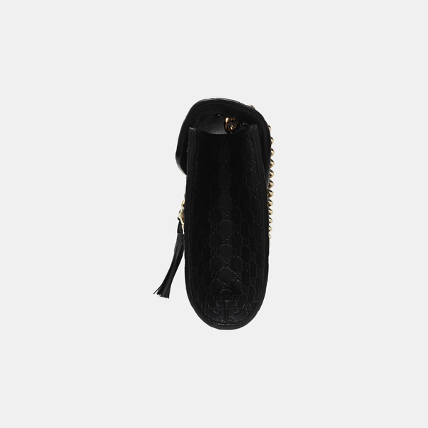 Emily Chain Mini Monogram Calfskin Black
