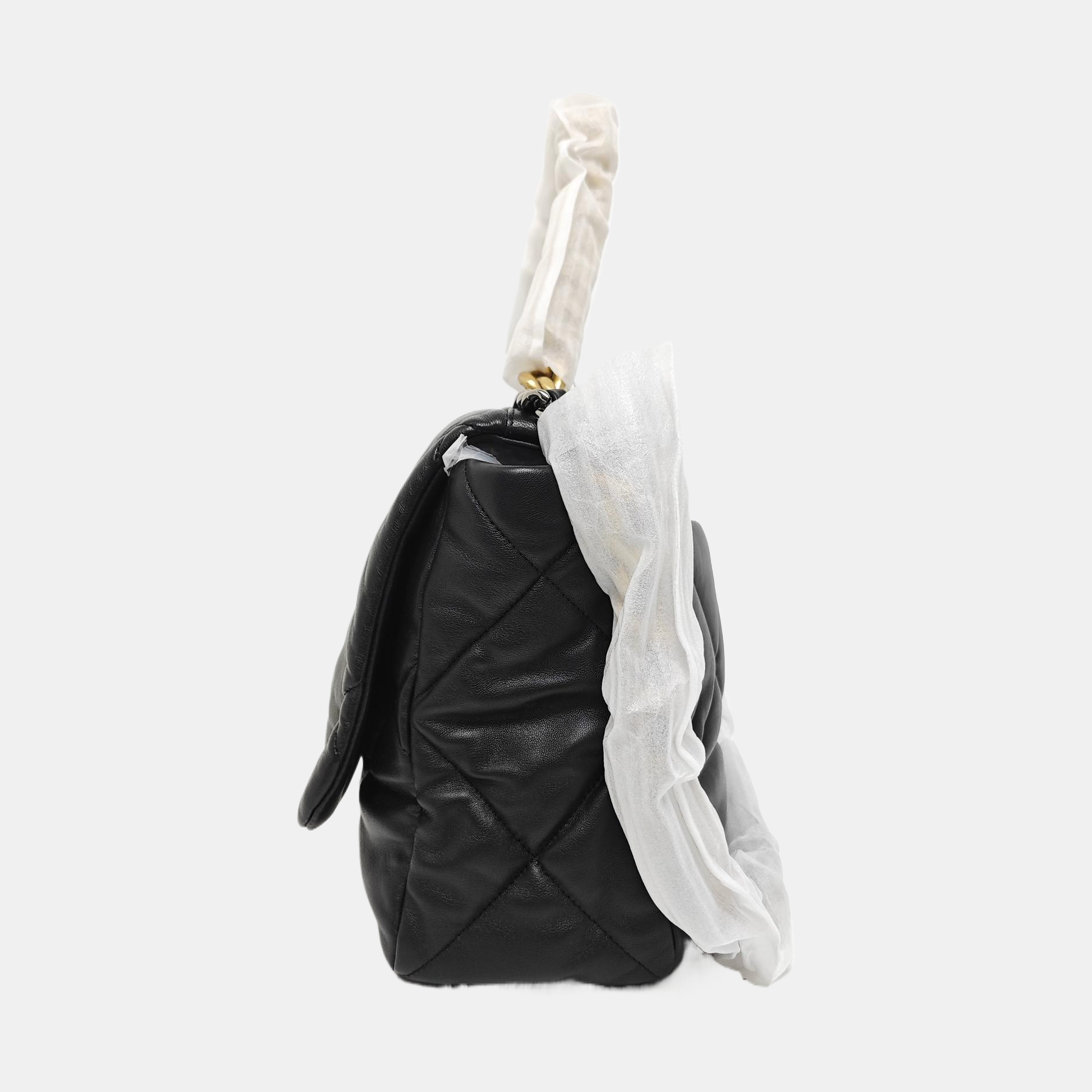 CHANEL 19 Maxi Quilted Lambskin Black