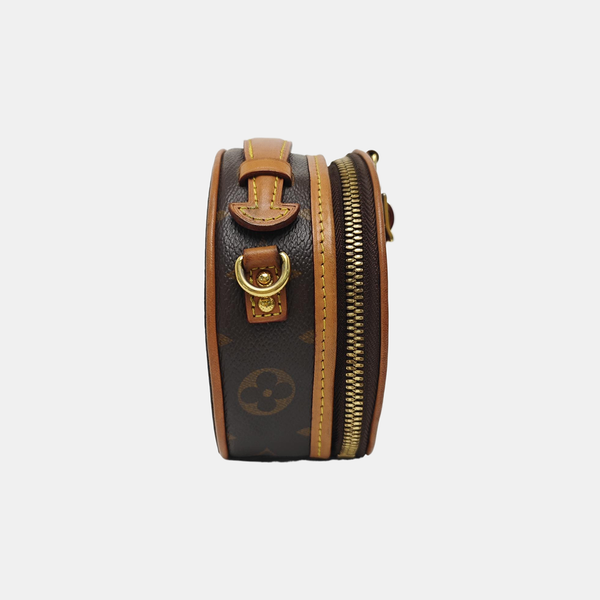 BOITE CHAPEAU Mini Monogram Coated Canvas Brown