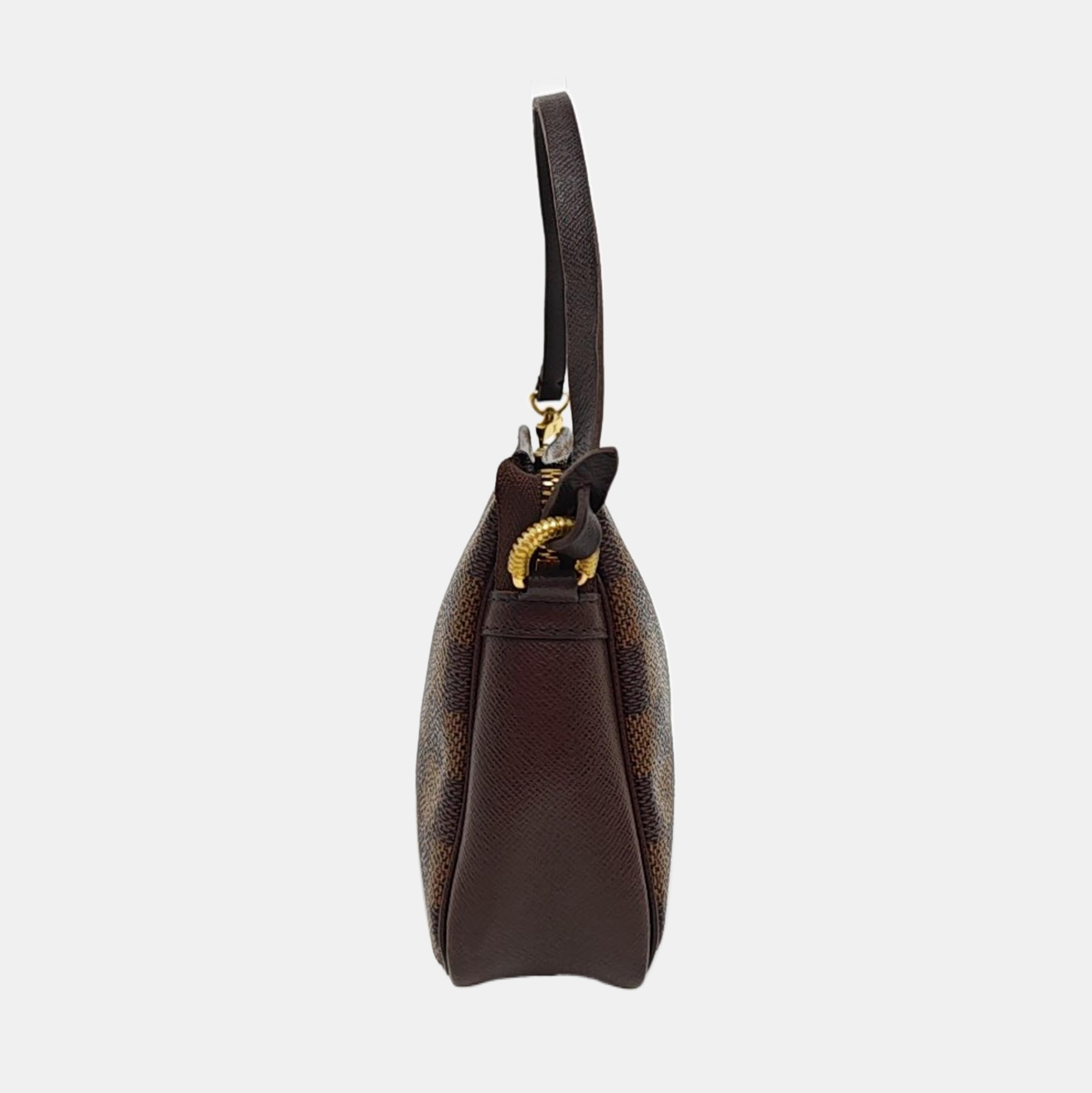 TROUSSE MAKE UP Damier Ebene Coated Canvas Brown