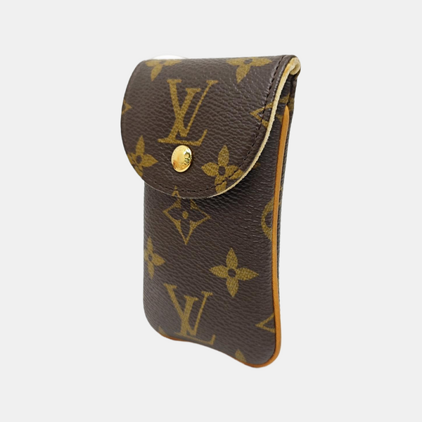 Monogram Coated Canvas Key Pouch MM Brown