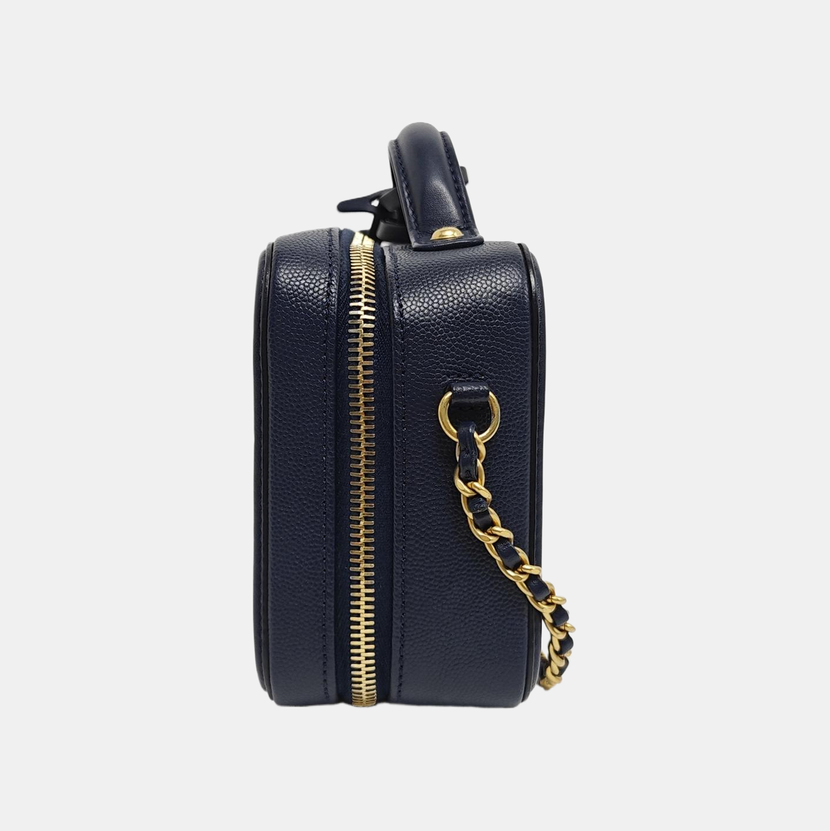 Authenticated pre-owned  FILIGREE Small Quilted Grained Calfskin Blue - Shoulder Bag at Looply