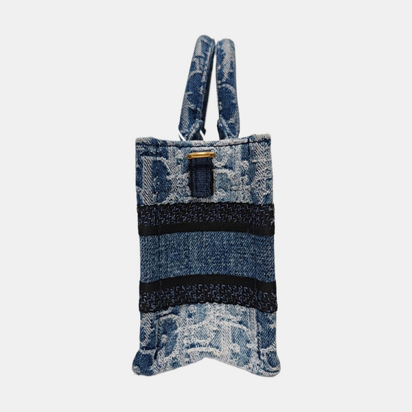 Book Tote Mini Oblique Denim Blue