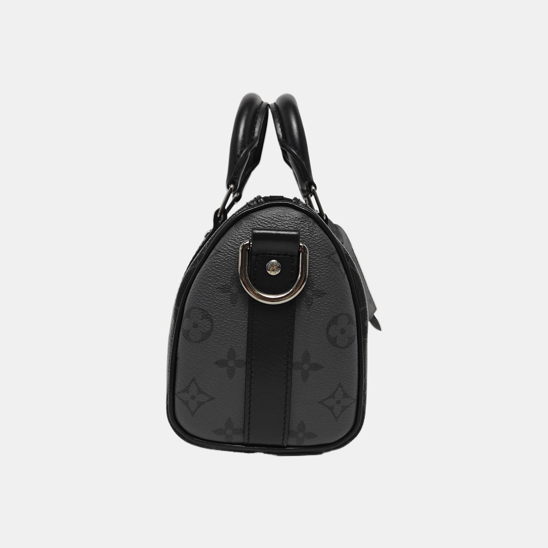 KEEPALL 25 Monogram Coated Canvas Black
