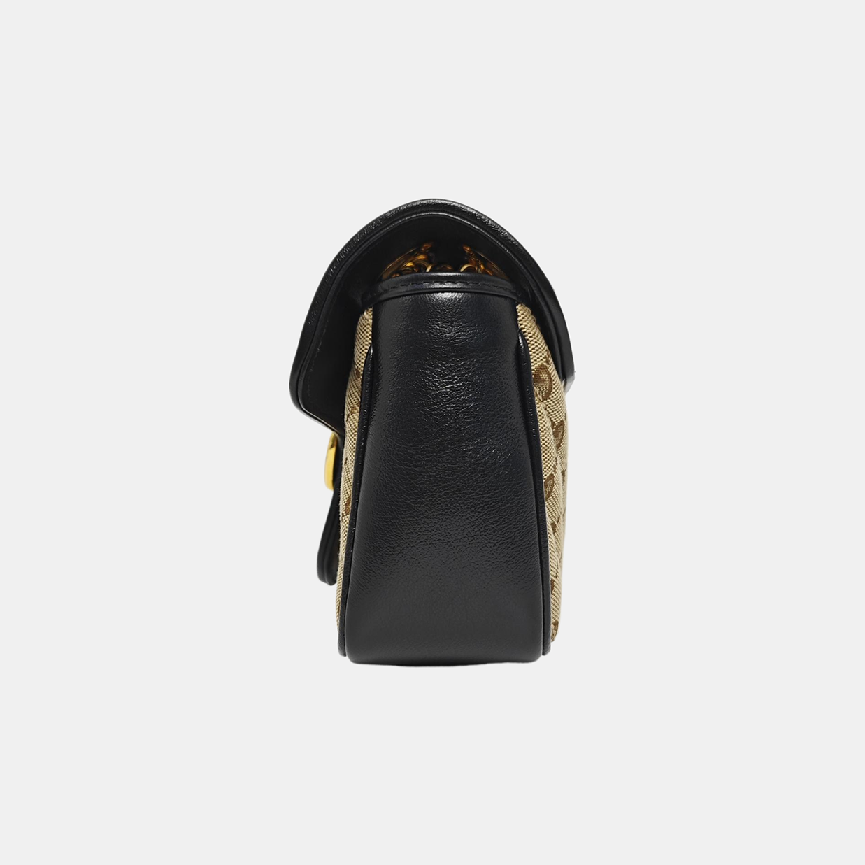 GG Marmont Small Quilted Canvas Brown