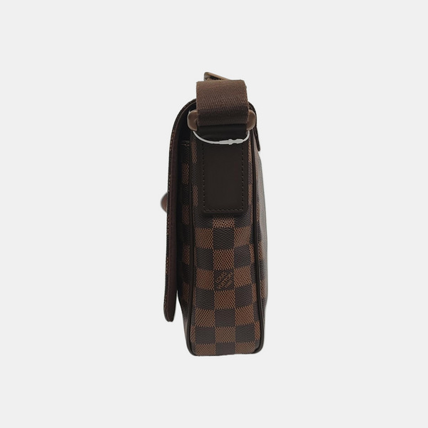 DISTRICT PM Damier Ebene Coated Canvas Brown