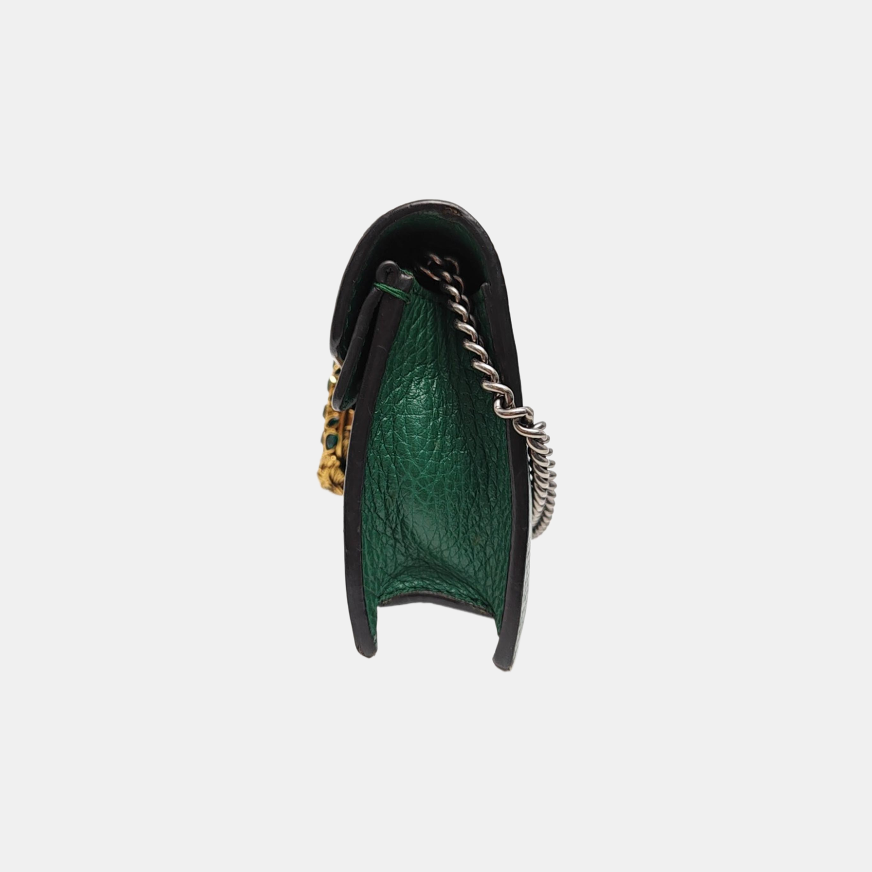 Dionysus Super Mini Calfskin Green