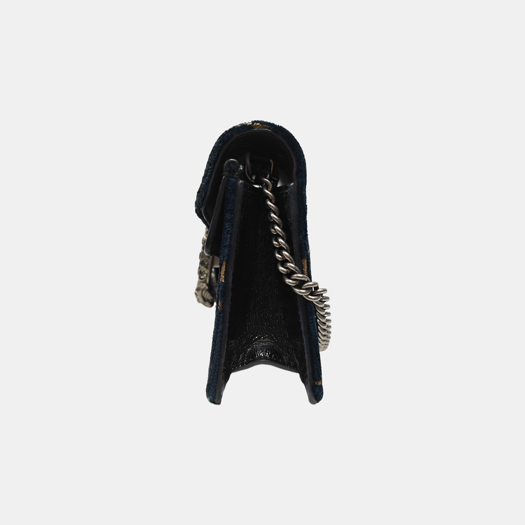 Dionysus Super Mini Monogram Velvet Blue