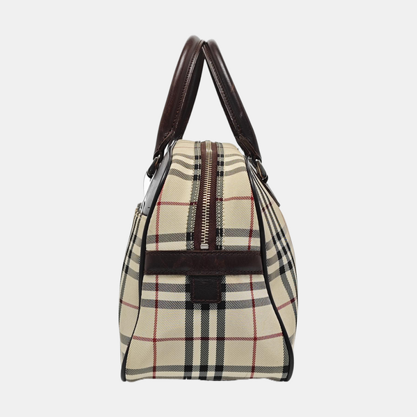 Canvas Top Handle Bag Beige