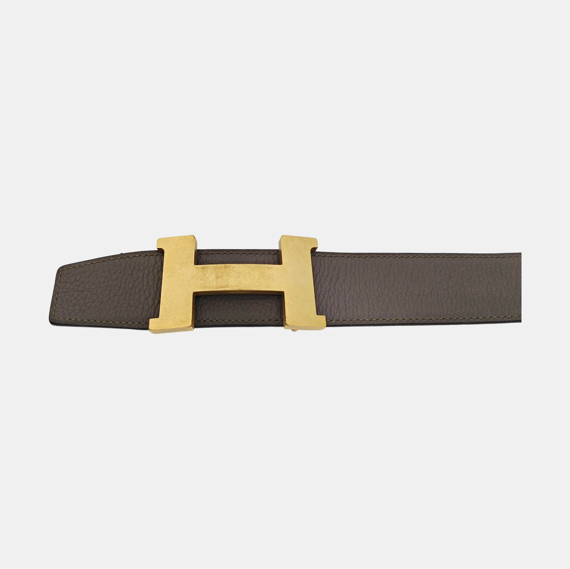 Leather Belt Gray