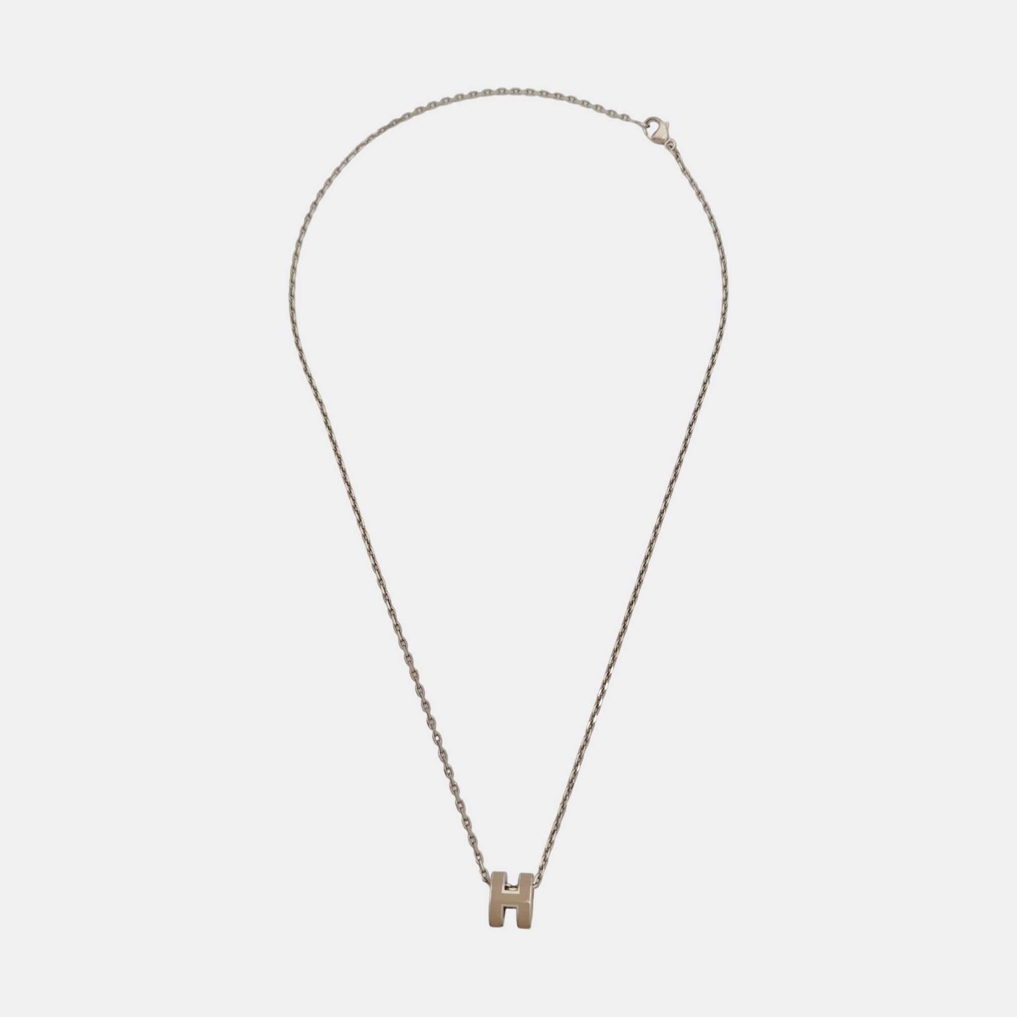 Pop H Metal Silver Necklace