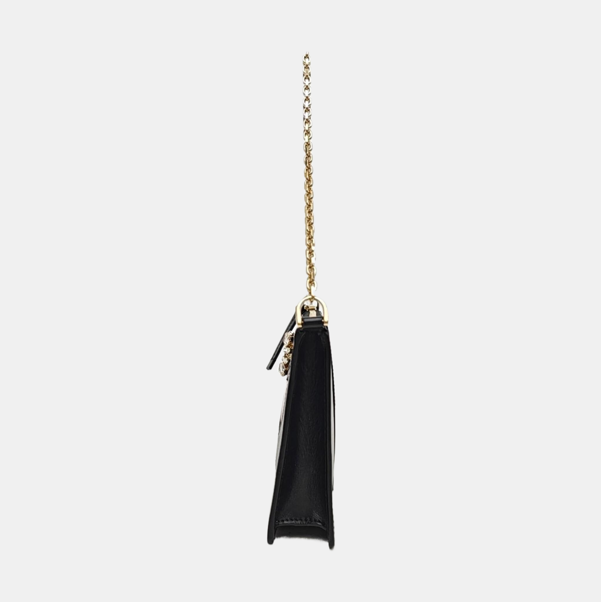 Calfskin Top Handle Bag Black