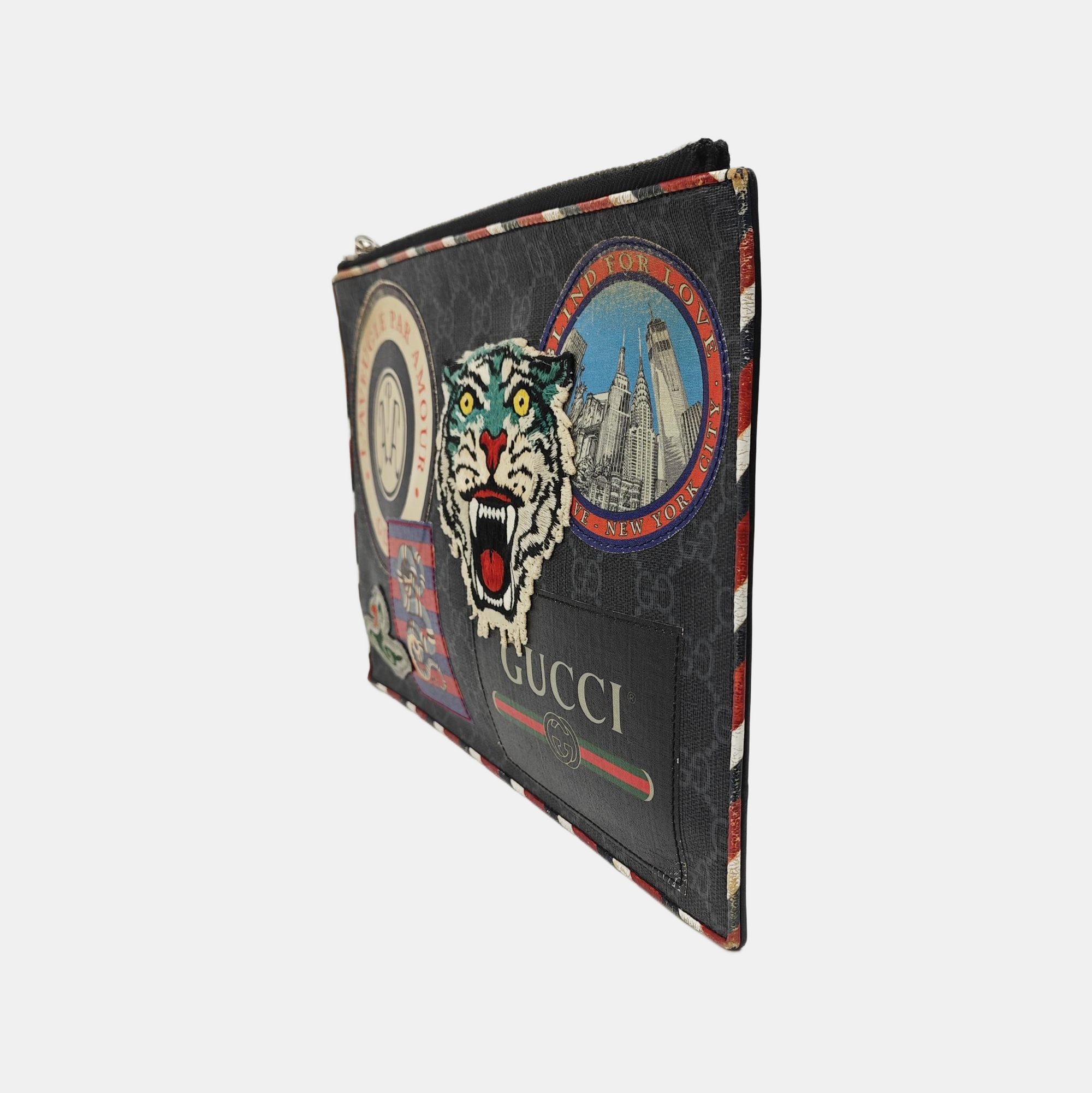 Courrier Monogram Coated Canvas Black