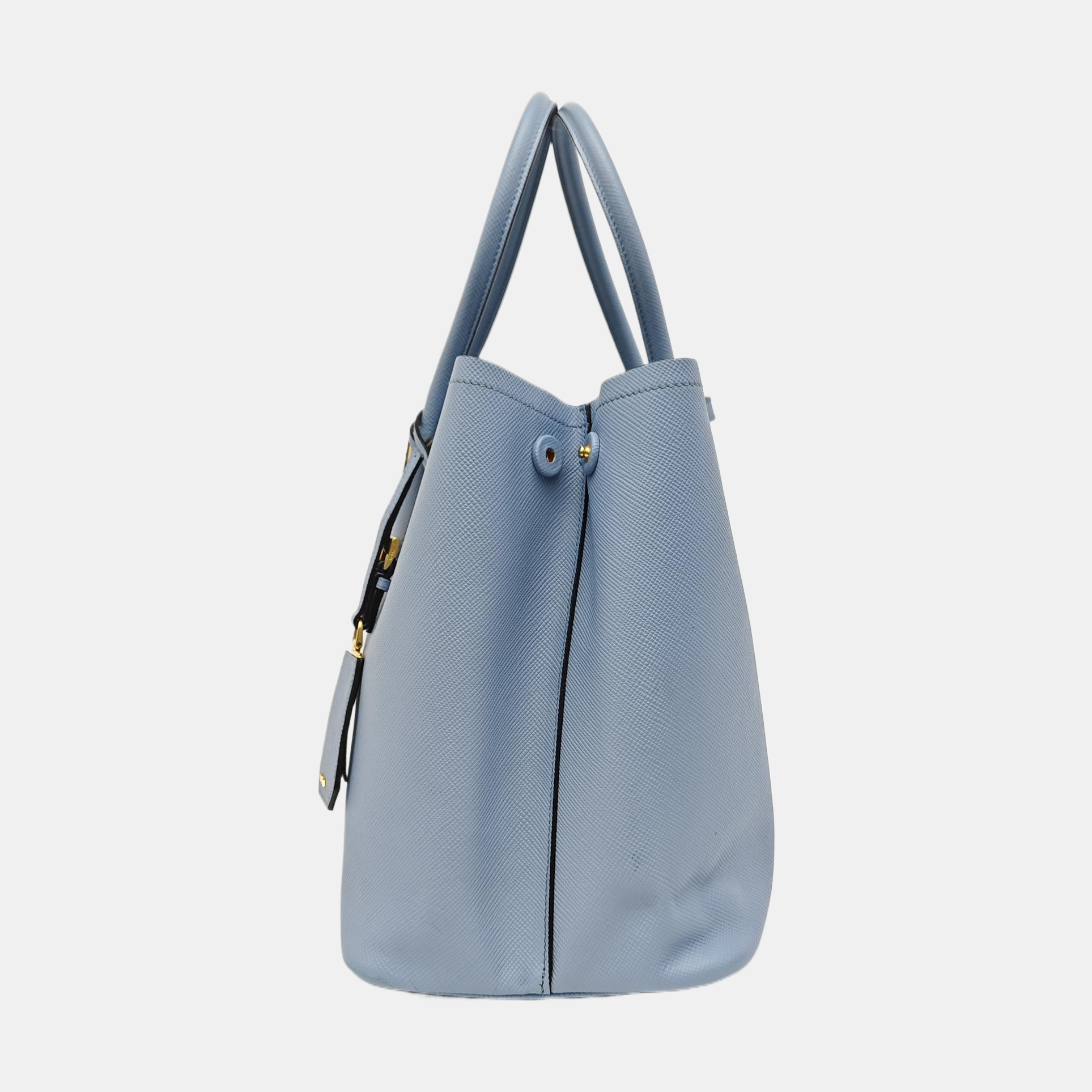 Double Large Calfskin Blue