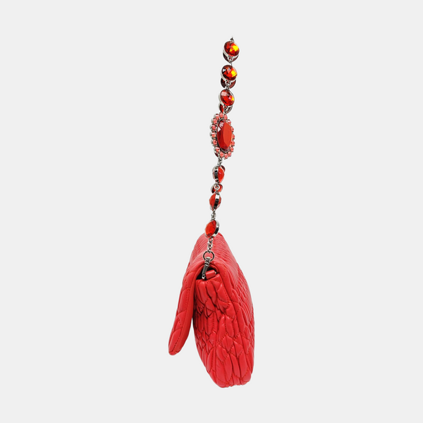 Crystal Quilted Lambskin Red