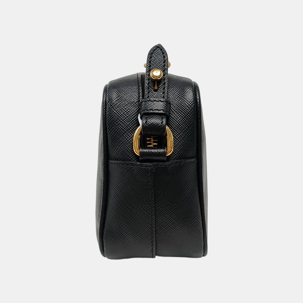 Saffiano Calfskin Shoulder Bag Black