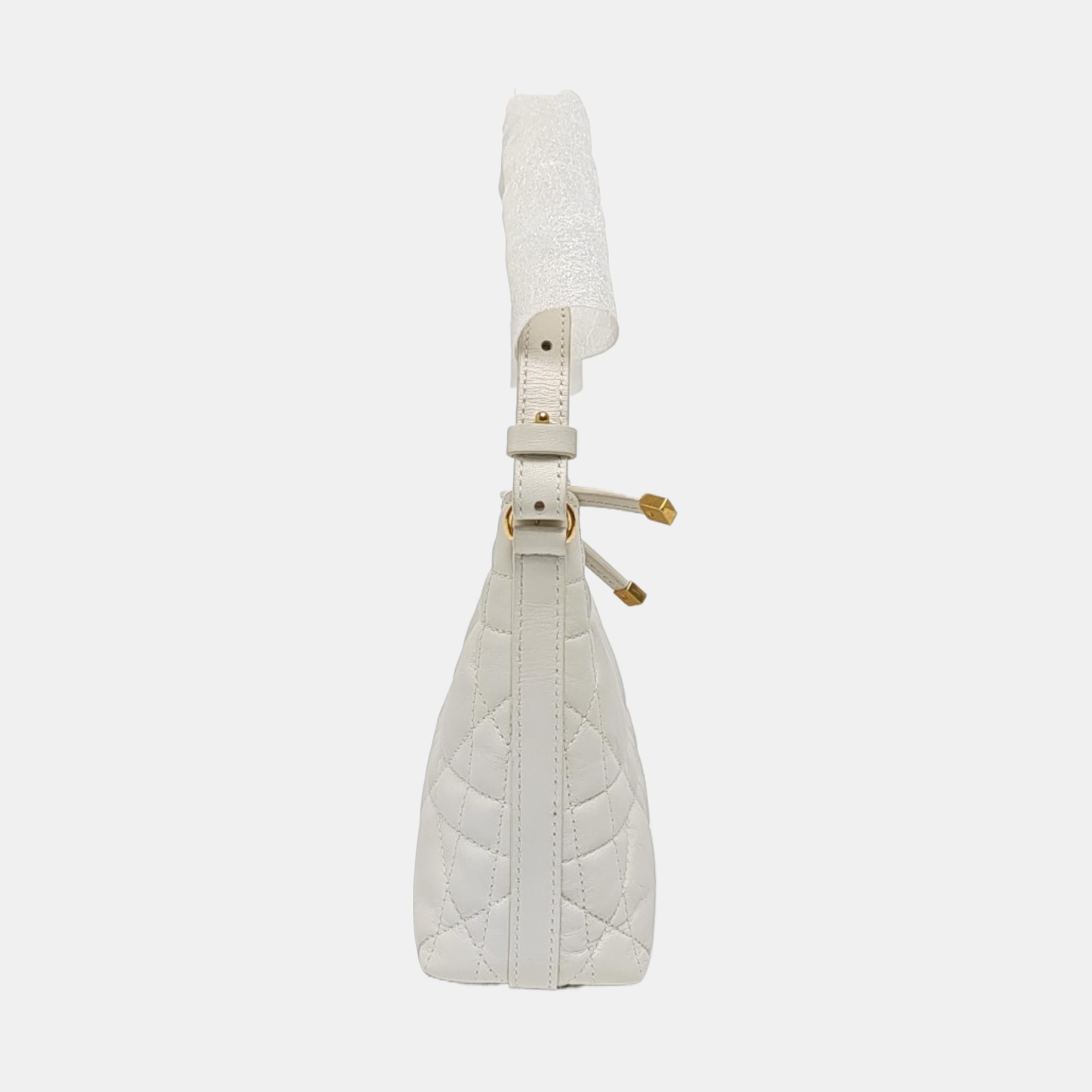 Miss Caro Mini Cannage Lambskin White