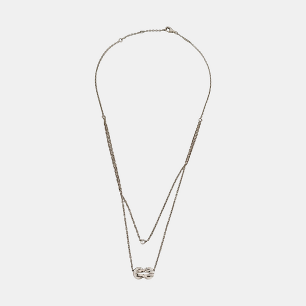 Chance Infinie 18k White Gold Silver Necklace