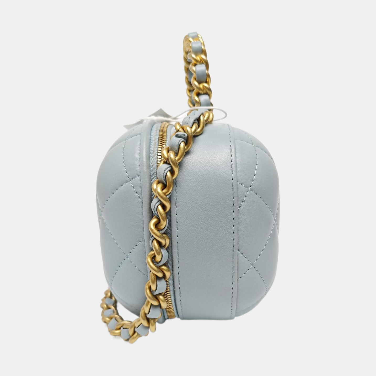 Quilted Lambskin Shoulder Bag Blue