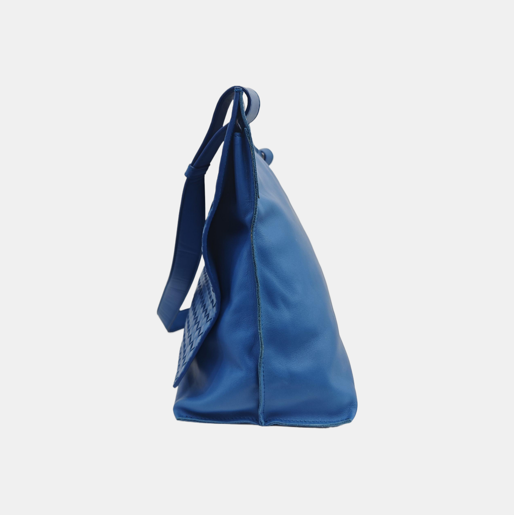 Calfskin Shoulder Bag Blue