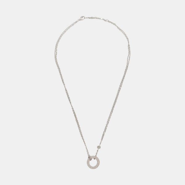LOVE 18k White Gold Silver Necklace