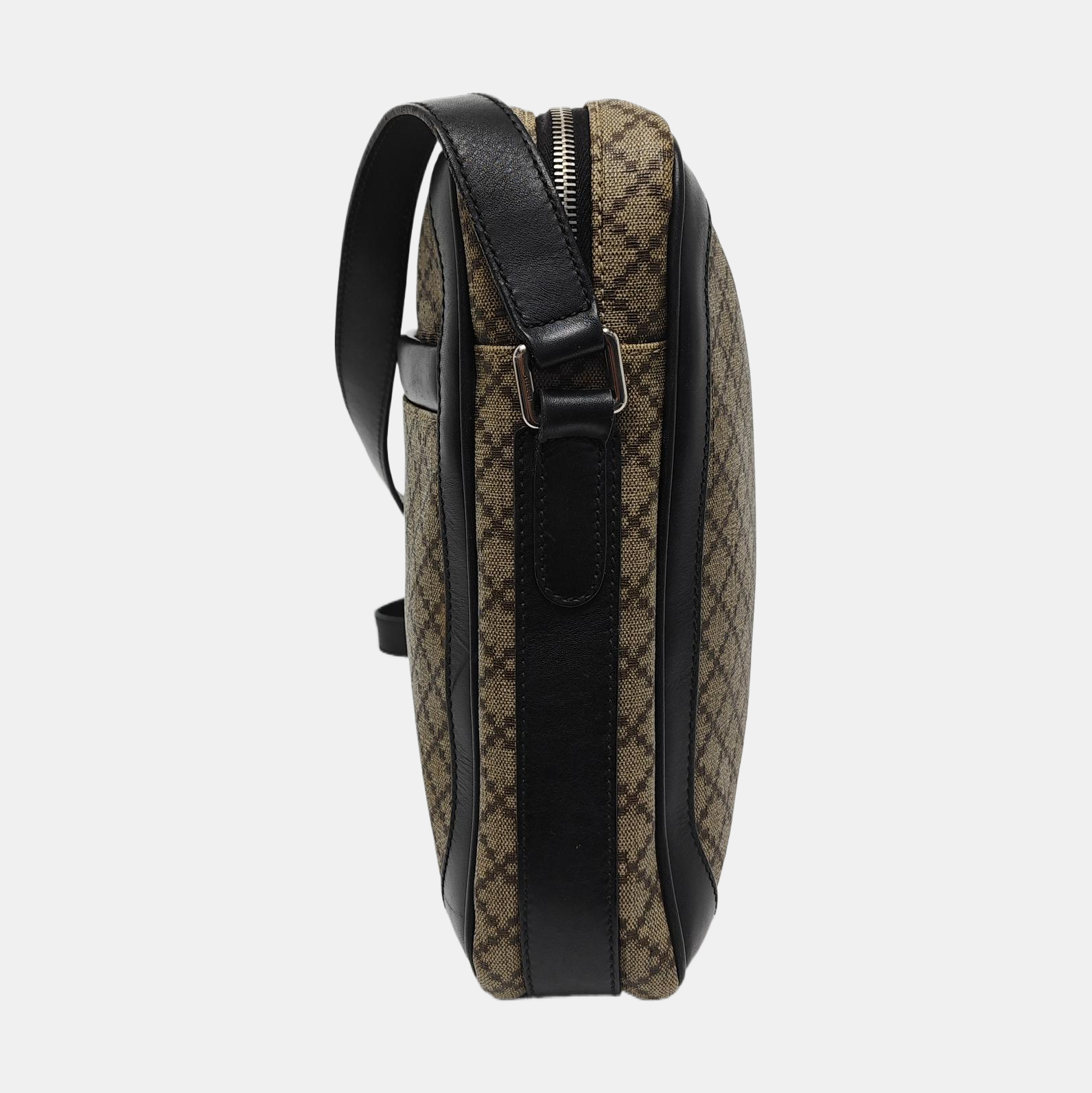 Coated Canvas Crossbody Bag Beige