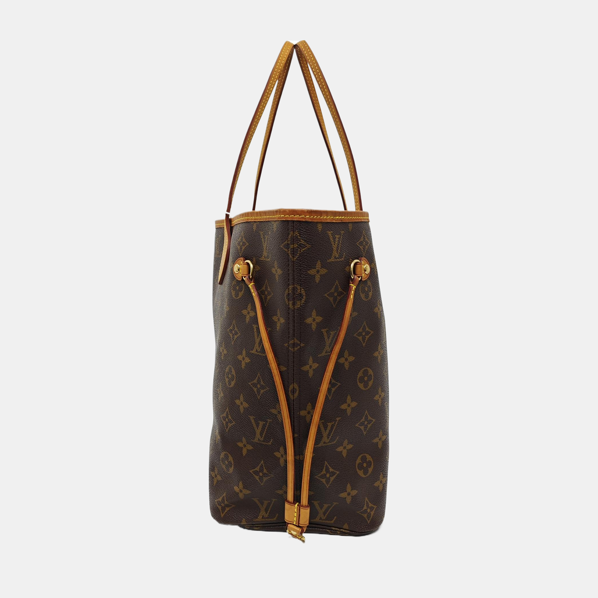 NEVERFULL MM Monogram Coated Canvas Brown