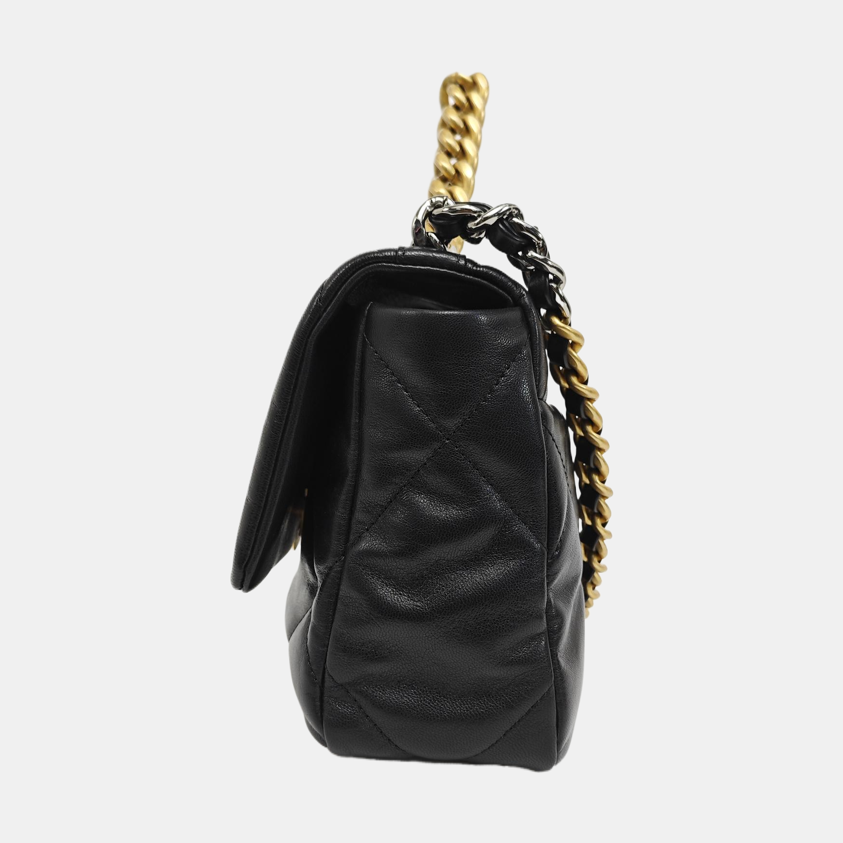 CHANEL 19 Small Quilted Lambskin Black