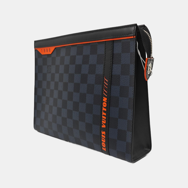 Pochette Voyag MM Damier Coated Canvas Blue