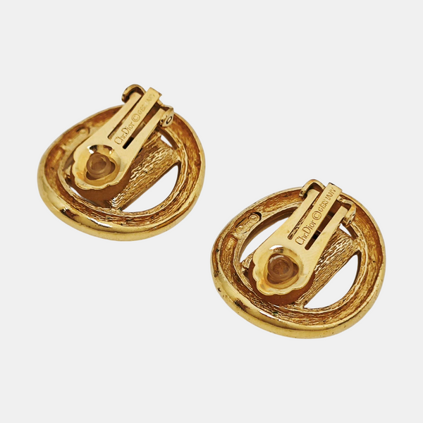 Metal Gold Clip On Earrings