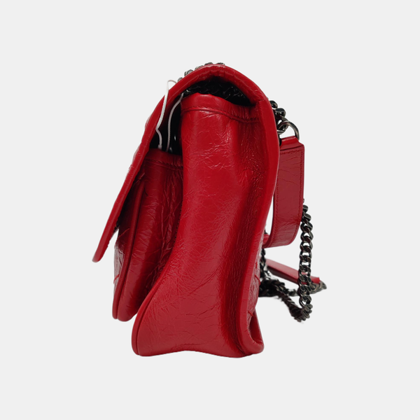 NIKI Small Chevron Calfskin Red