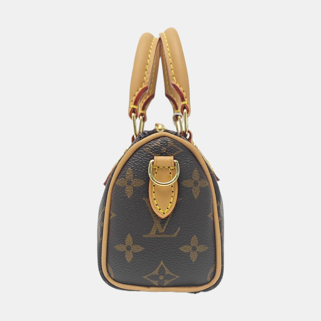 SPEEDY Nano Monogram Coated Canvas Brown