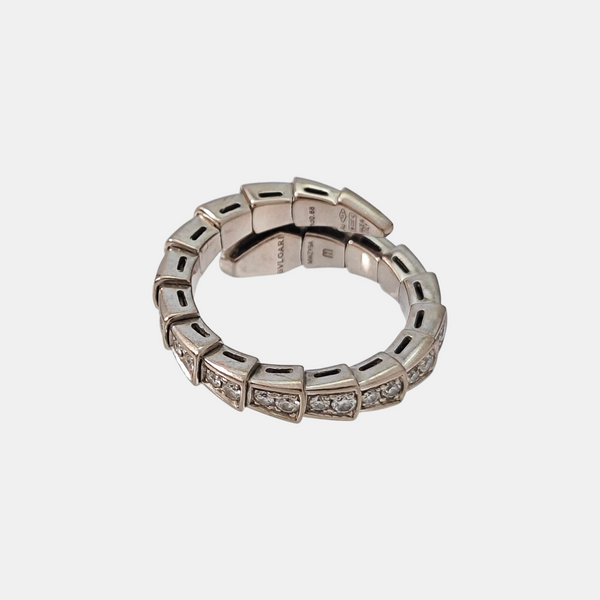 SERPENTI 18k White Gold Silver Ring EU 55