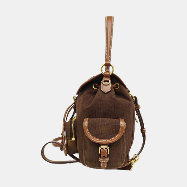 Fabric Backpack Brown