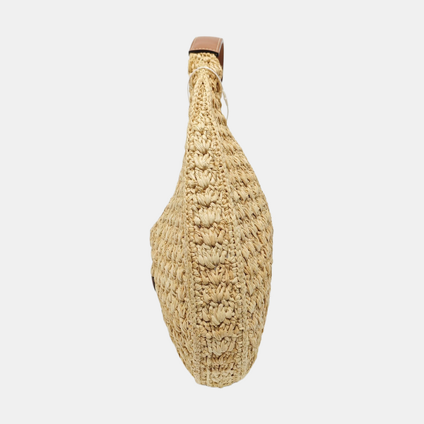 Straw Top Handle Bag Beige