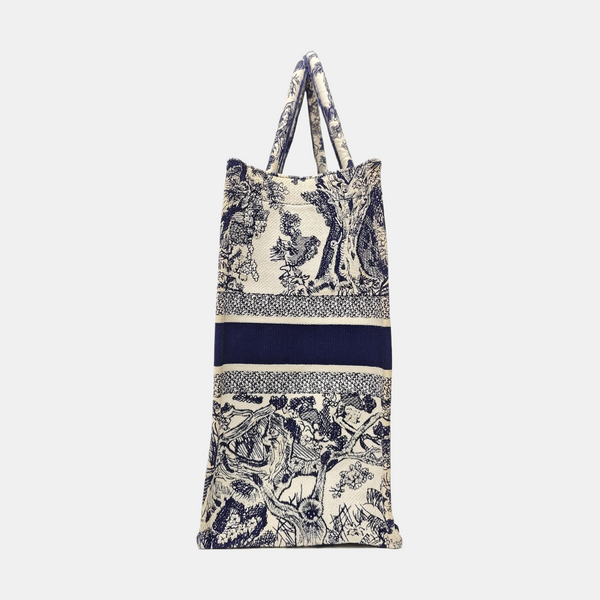 Book Tote Large Fabric Blue