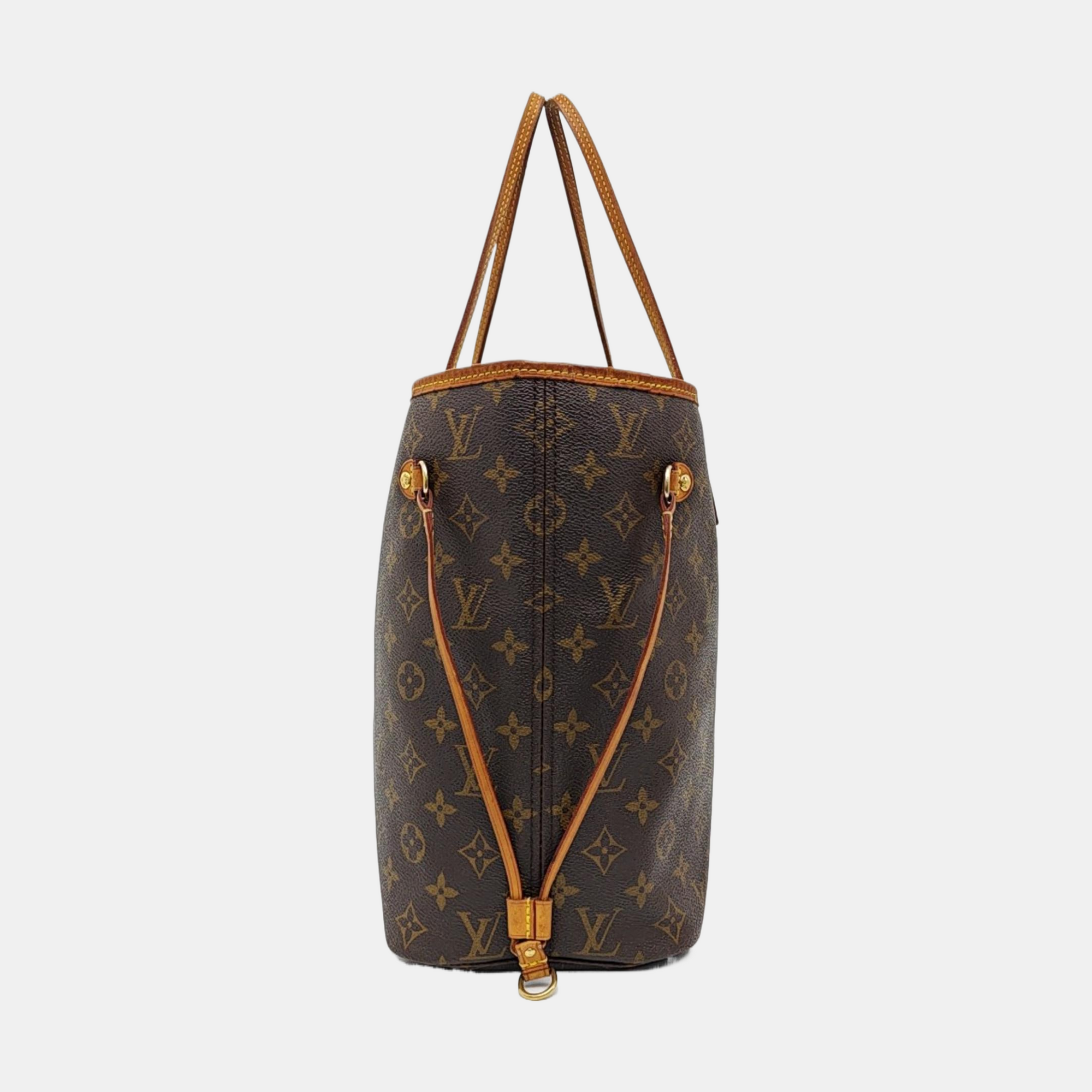 NEVERFULL MM Monogram Coated Canvas Brown