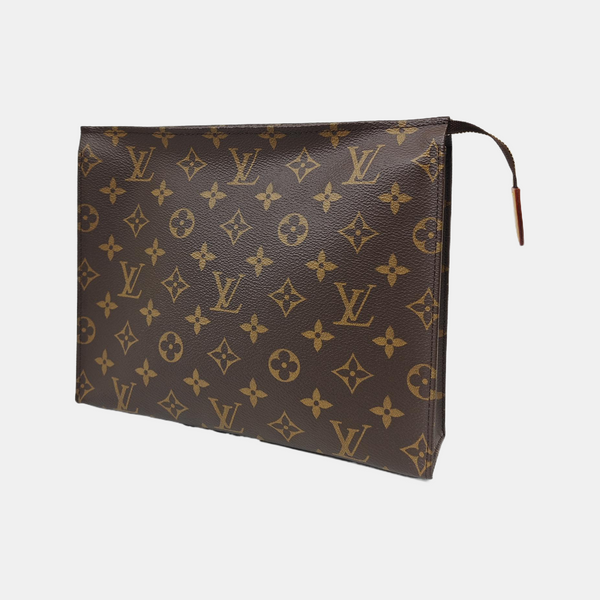 TOILET POCKET 26 Monogram Coated Canvas Brown