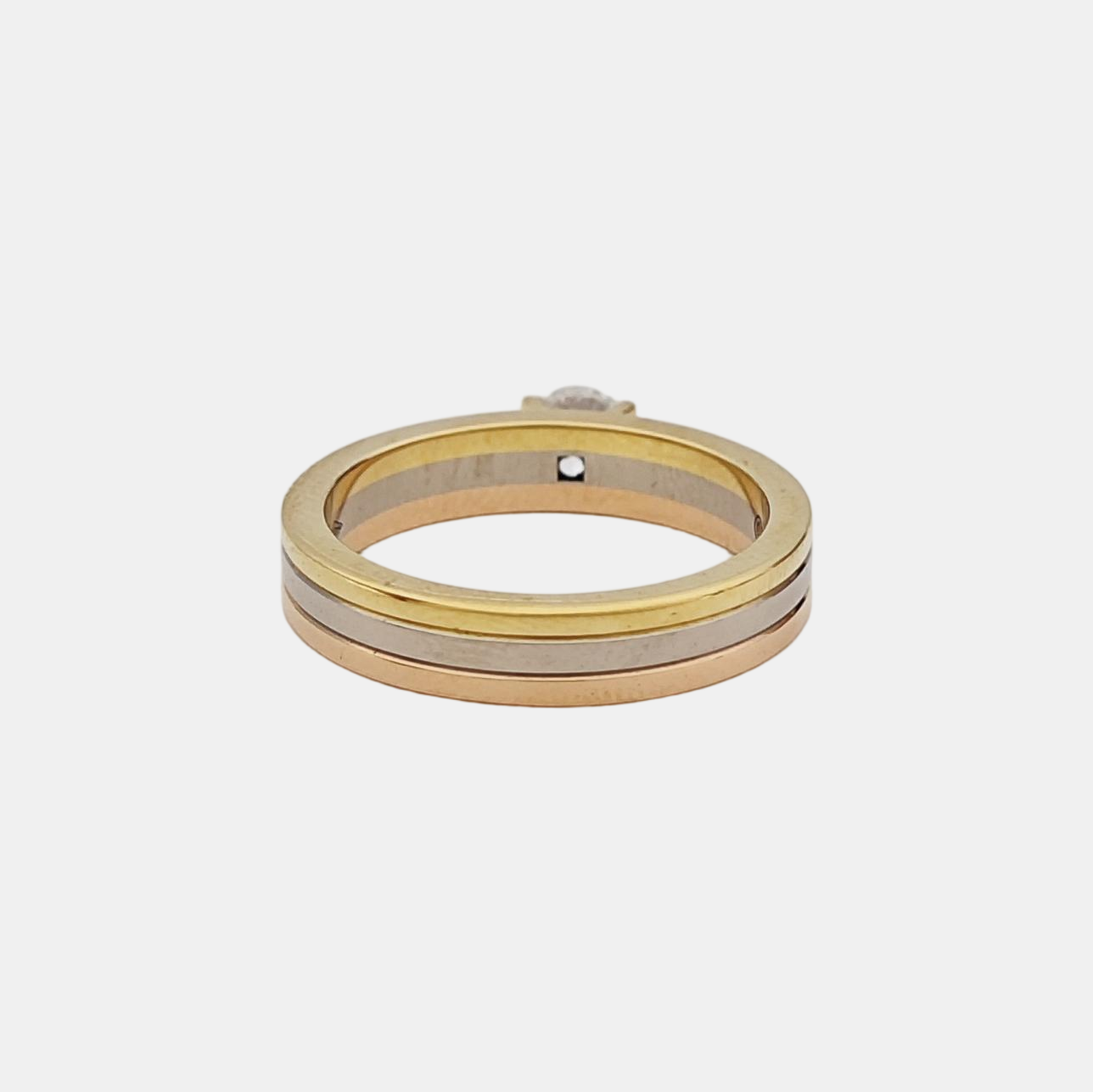 VENDÔME LOUIS CARTIER 18k White Gold Multicolor Ring EU 48
