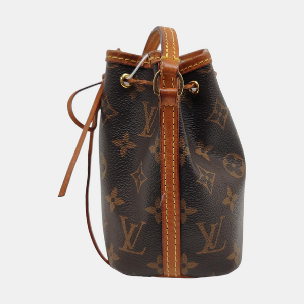 NÉONOÉ Nano Monogram Coated Canvas Brown