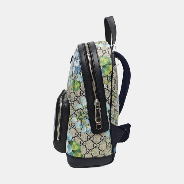 GG Blooms Small Monogram Coated Canvas Black